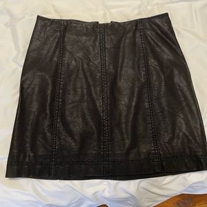 Free people faux leather skirt